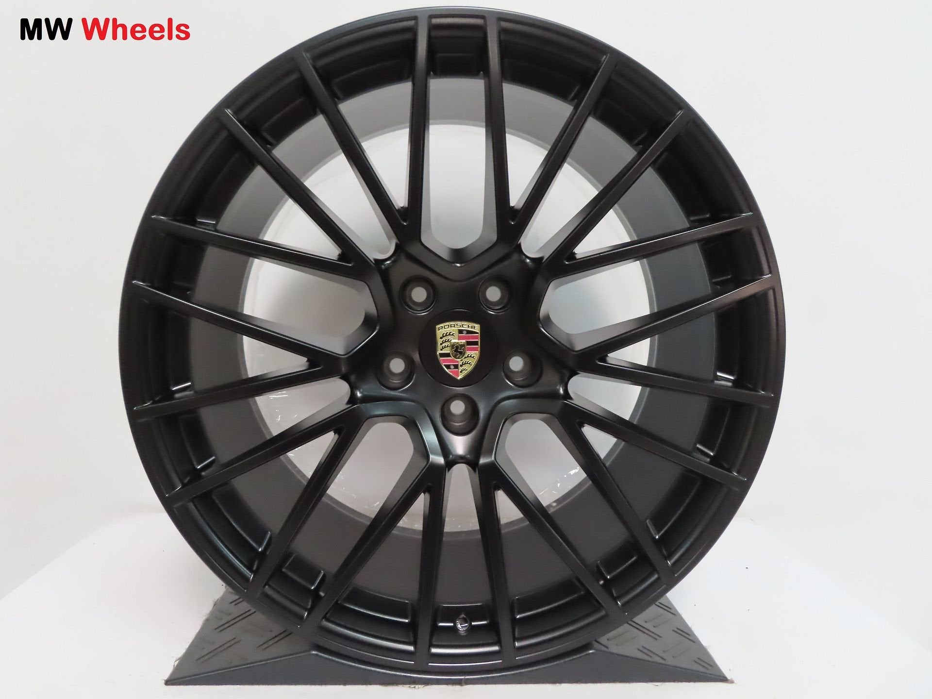 Porsche 22 inch velgen Cayenne Coupe RS spyder satin zwart, Gebruikt, Velg(en), -, -