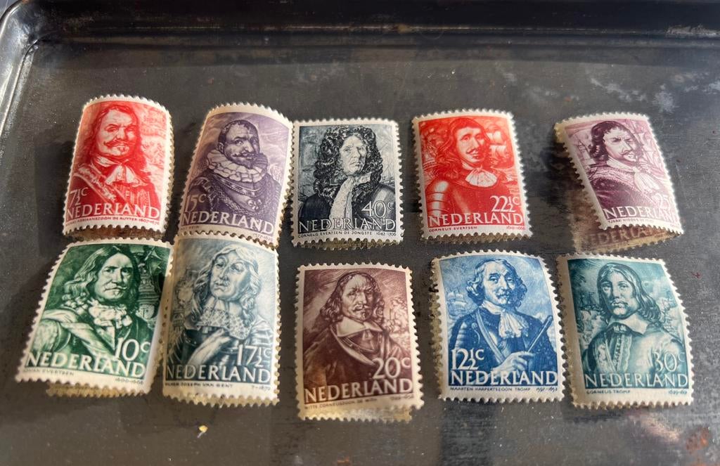 Nederlandse postzegels serie zeehelden, Ophalen of Verzenden, Postfris