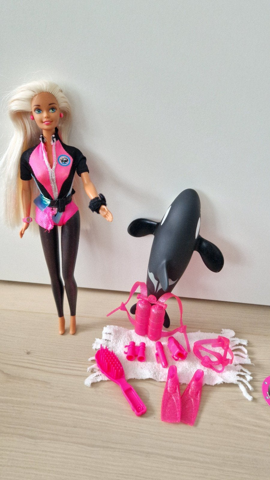 Vintage Barbie ocean friends met Accessoires en Orka, Kinderen en Baby's, Ophalen of Verzenden, Gebruikt, Barbie
