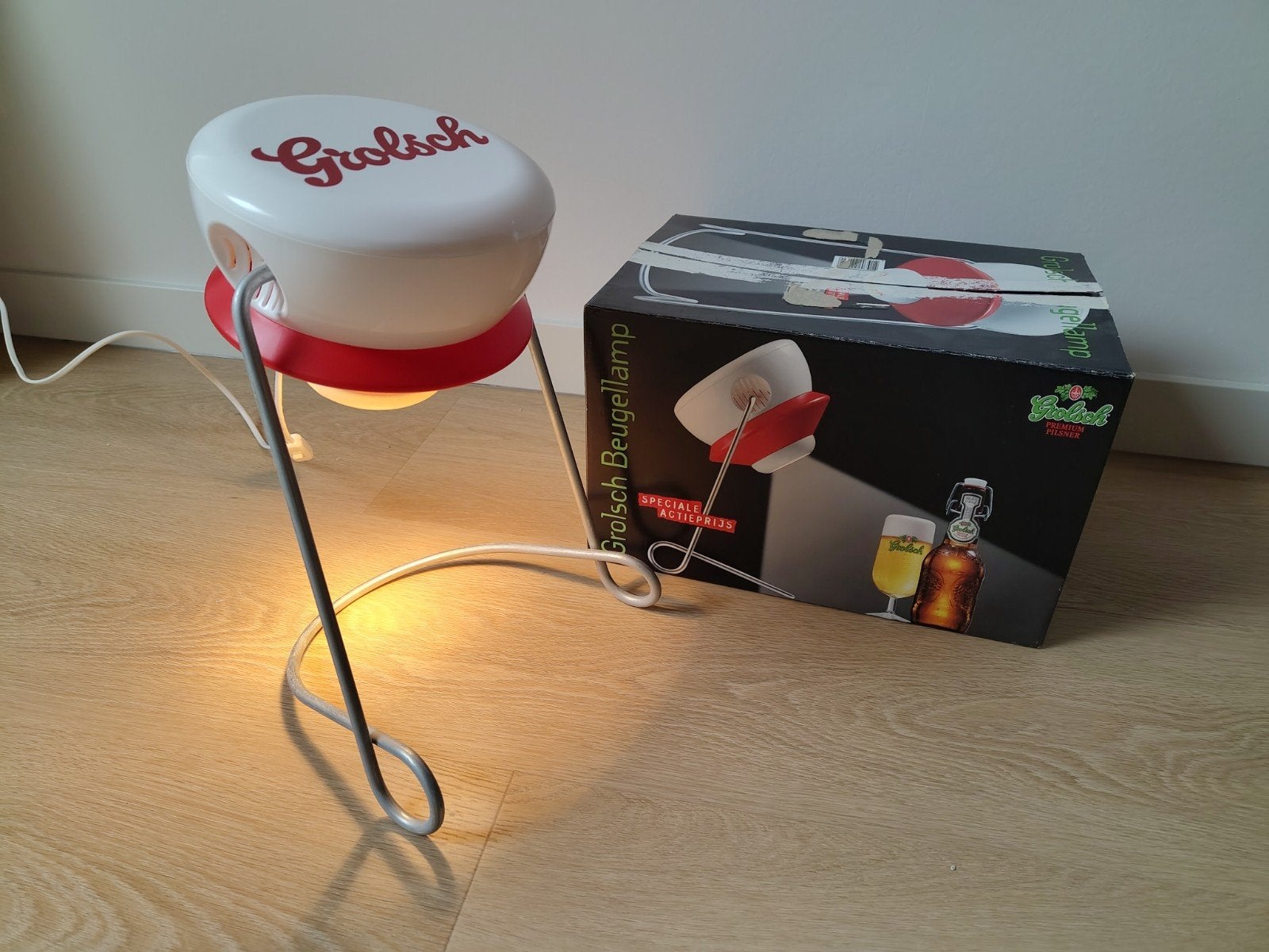 Grolsch Beugellamp - Unieke Tafellamp met Originele Doos, Ophalen, Nieuw