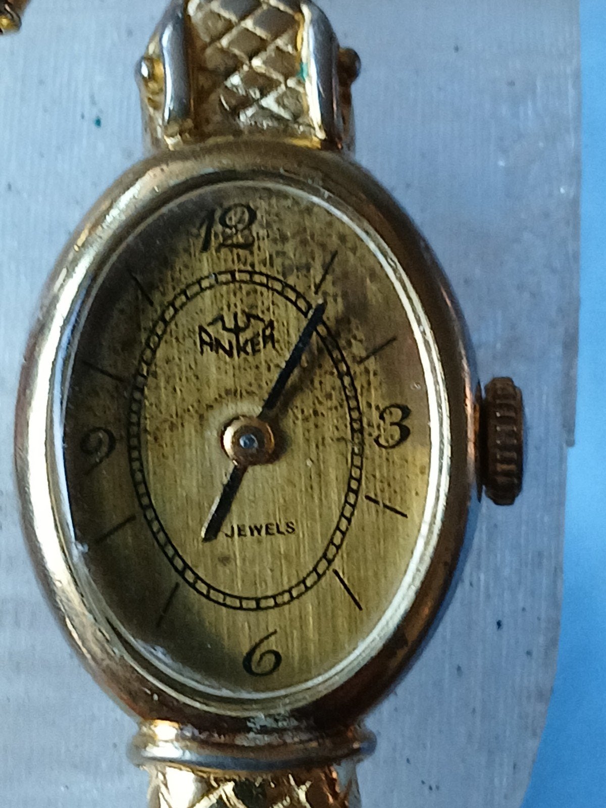 Vintage Slangen Stijl Armband Horloge Dames Glashütte Anker, Ophalen of Verzenden, Gebruikt