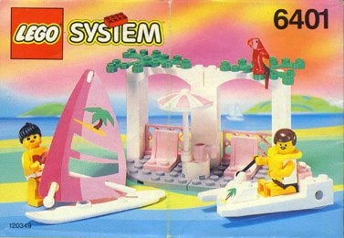 Lego Town Paradisa Set 6401 - Seaside Cabana, Ophalen of Verzenden, Gebruikt, Complete set, Lego