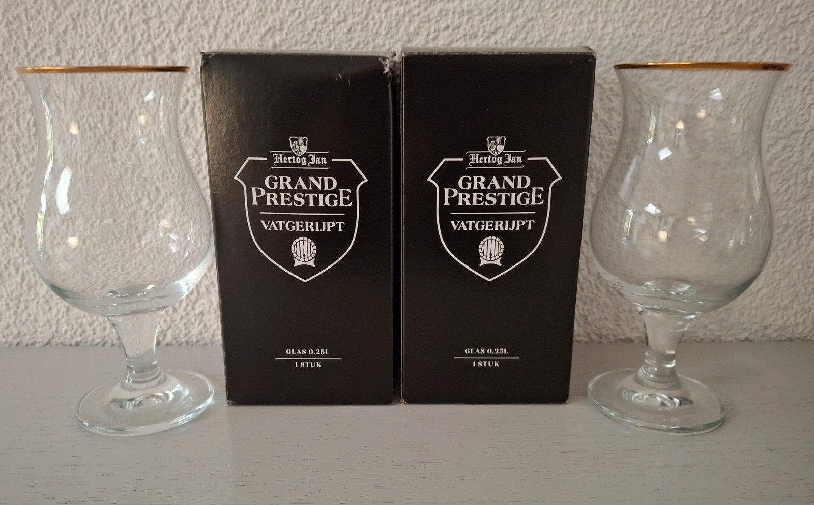 Hertog Jan Grand Prestige Vatgerijpt 2024 proefglazen, Verzamelen, Biermerken, Ophalen of Verzenden, Nieuw, Glas of Glazen, Hertog Jan