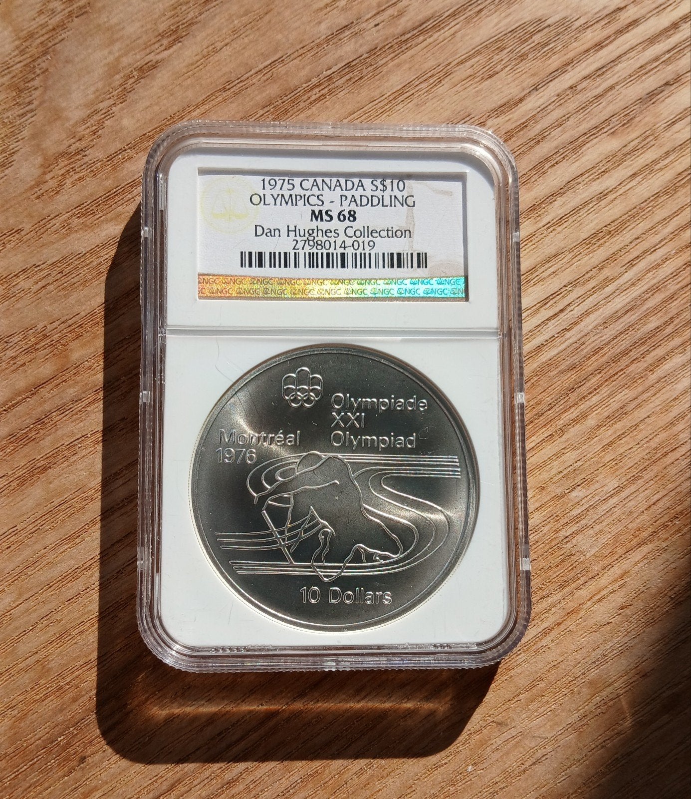 Canada: 10 dollar 1975 Paddling NGC MS68, Verzenden, Noord-Amerika, Losse munt, Zilver