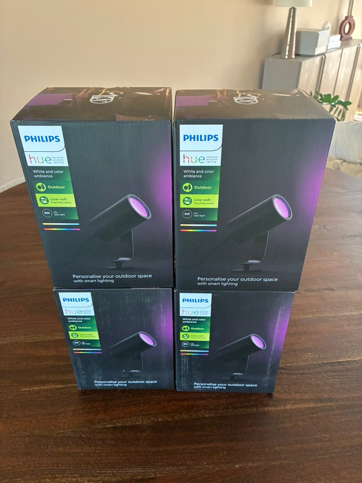 4x nieuwe Lily spots – tuinverlichting, Ophalen of Verzenden, Zo goed als nieuw, E27 (groot), Led-lamp