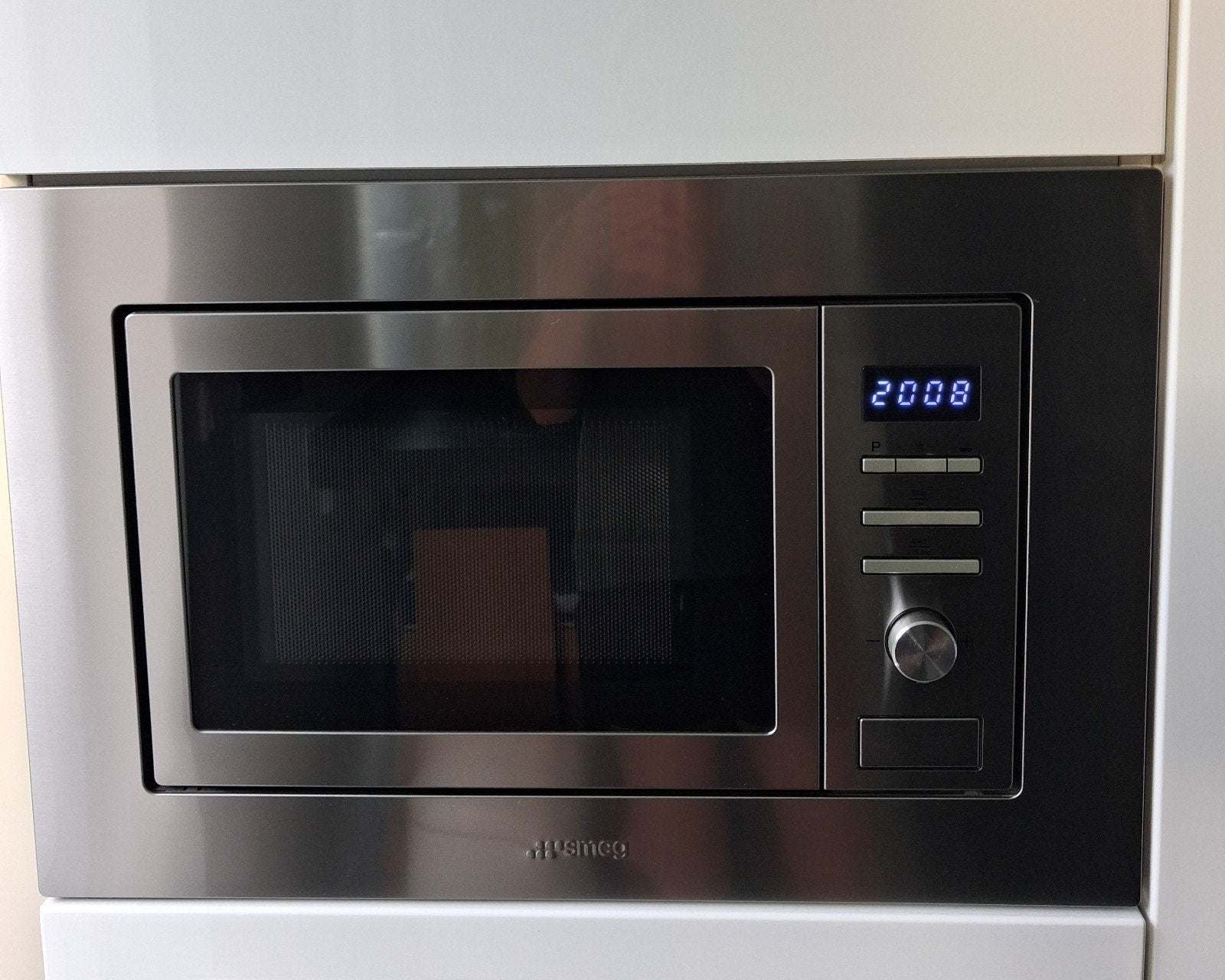 SMEG inbouw magnetron FMI017X, Ophalen, Gebruikt, Inbouw, Magnetron