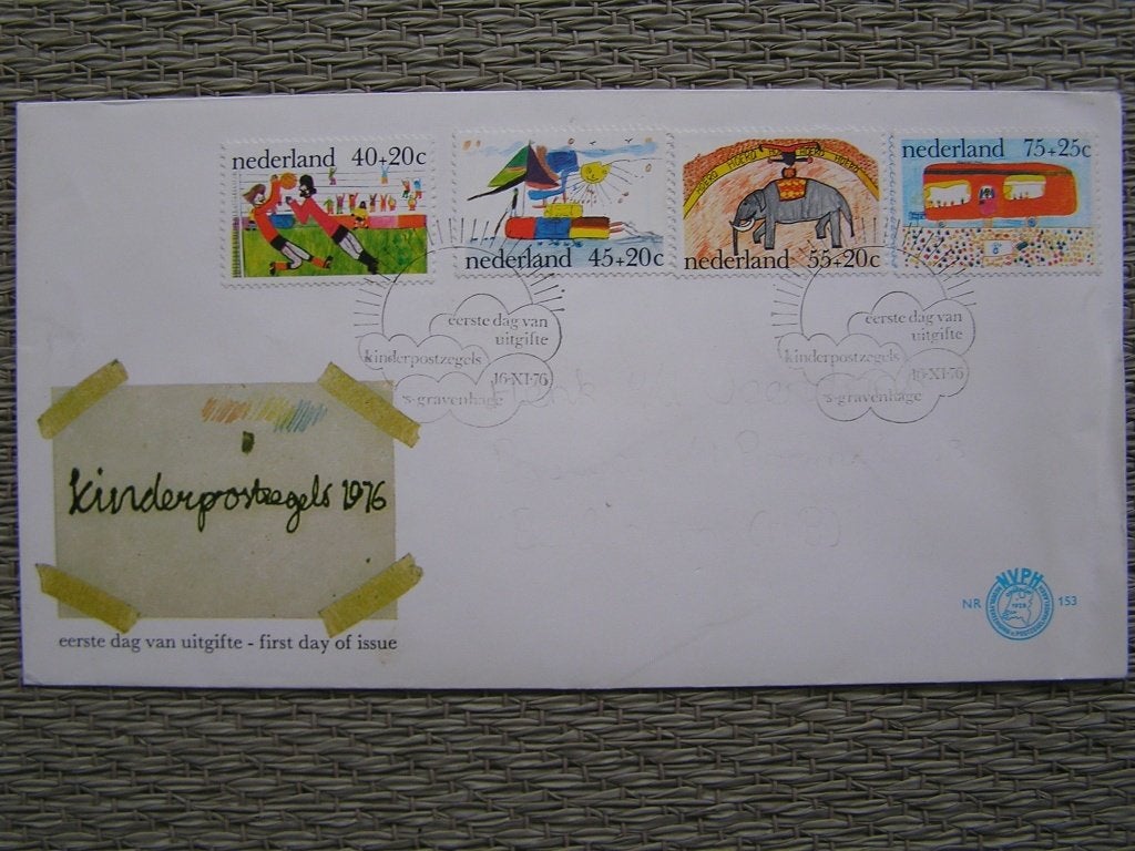 Eerste dag van uitgifte Kinderpostzegels 1976., Postzegels en Munten, Ophalen of Verzenden, Onbeschreven, Nederland