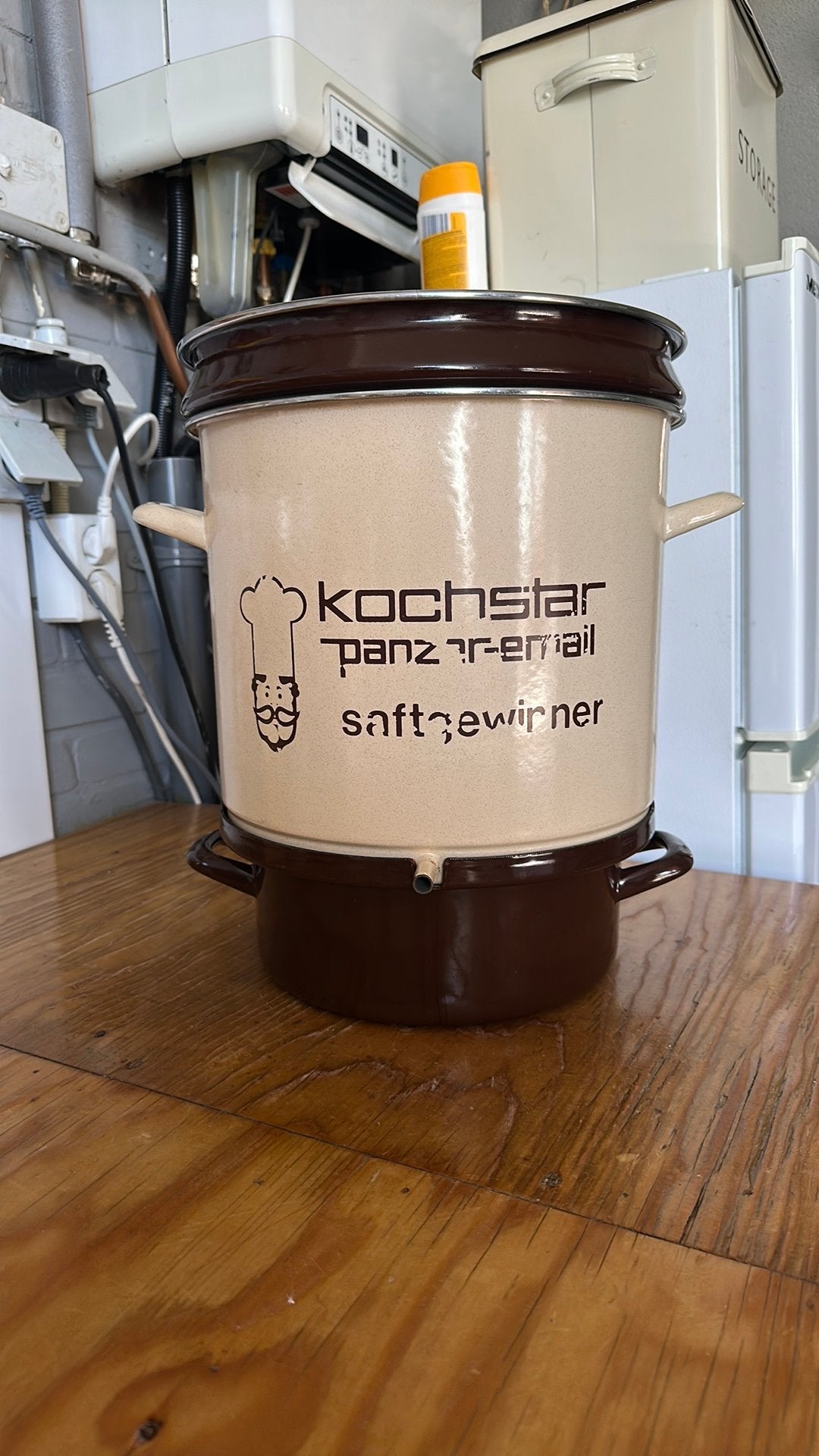 Onderdelen voor sappan, Huis en Inrichting, Keuken | Potten en Pannen, Ophalen, Stapelbaar, Gebruikt, Emaille