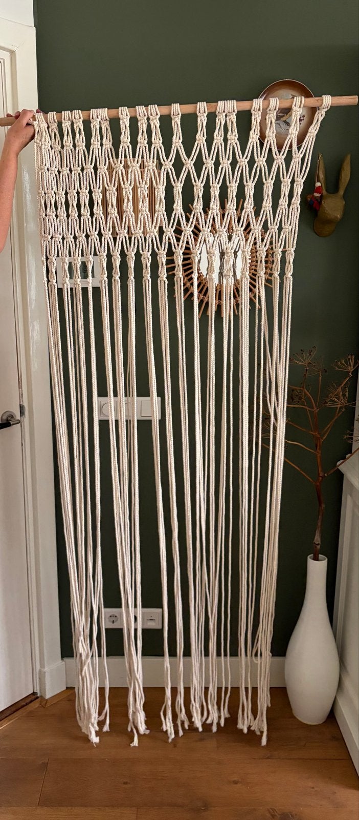 Xenos macramé deurgordijn crème, Ophalen, Beige, Boho, Nieuw