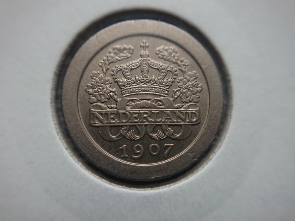 5 cent of stuiver 1907 unc, Ophalen of Verzenden, Koningin Wilhelmina, 5 cent