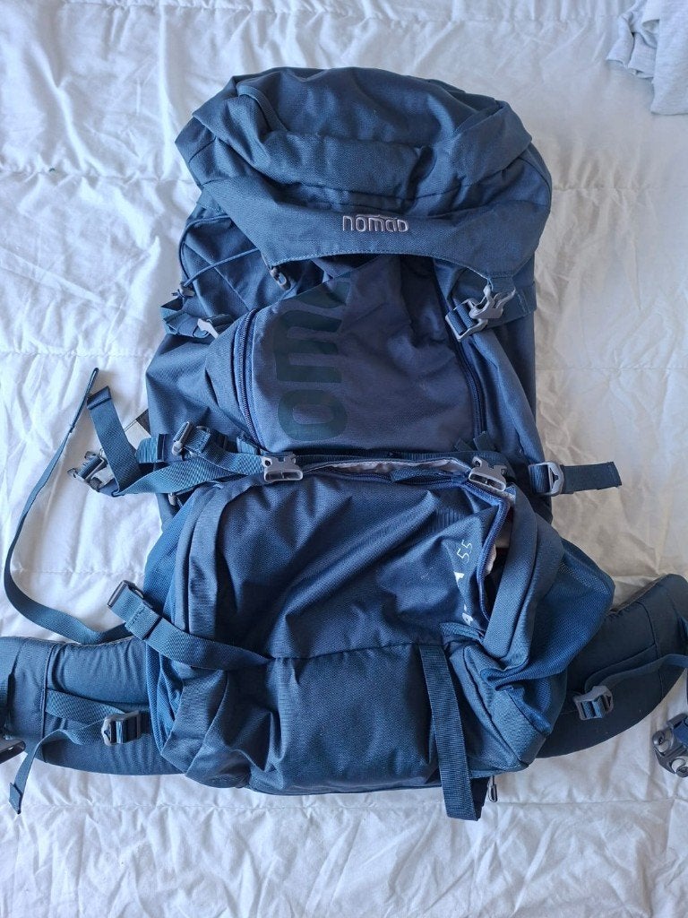 Nomand backpack 55-65liter, 20 tot 30 cm, Nieuw, 60 tot 80 cm, 55 tot 75 cm