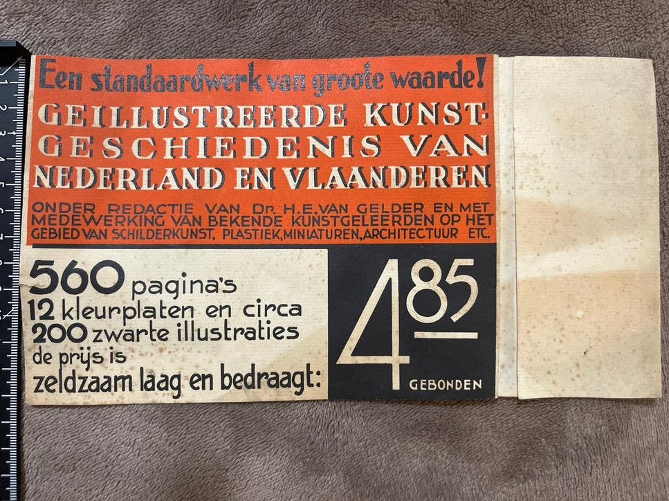 Vintage folder Elsevier Kunstgeschiedenis Van Gelder 1940, Ophalen of Verzenden, Gelezen, Overige onderwerpen