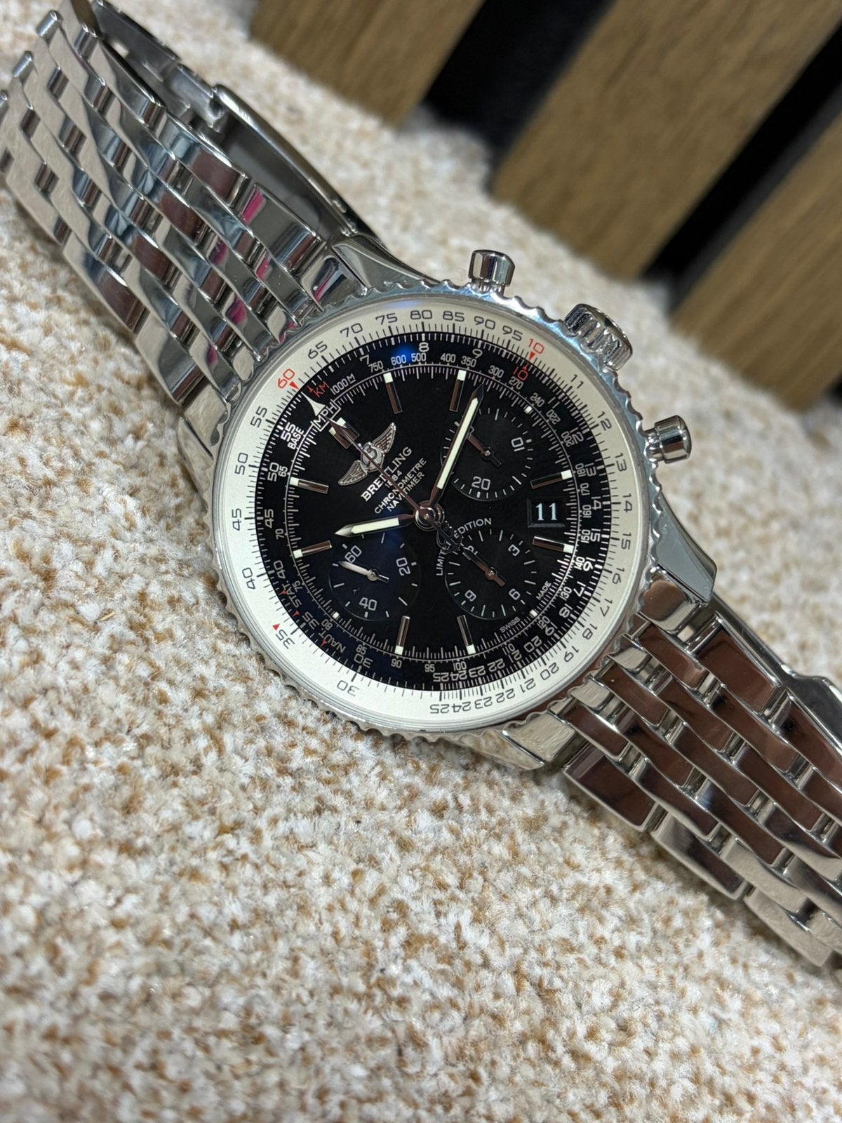 Breitling navitimer B01 japan edition., Ophalen of Verzenden, Zo goed als nieuw, Staal, Breitling