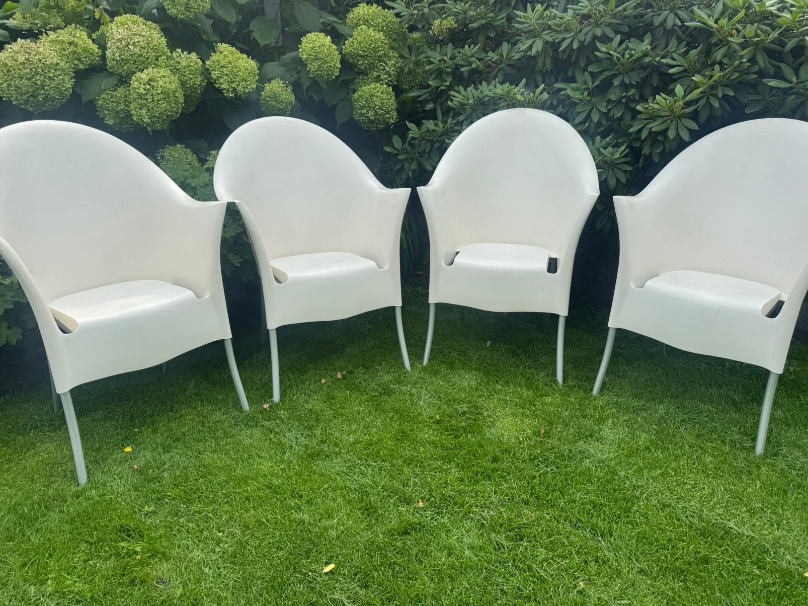 4 Philippe Starck designstoelen, Ophalen, Kunststof, Wit, Design