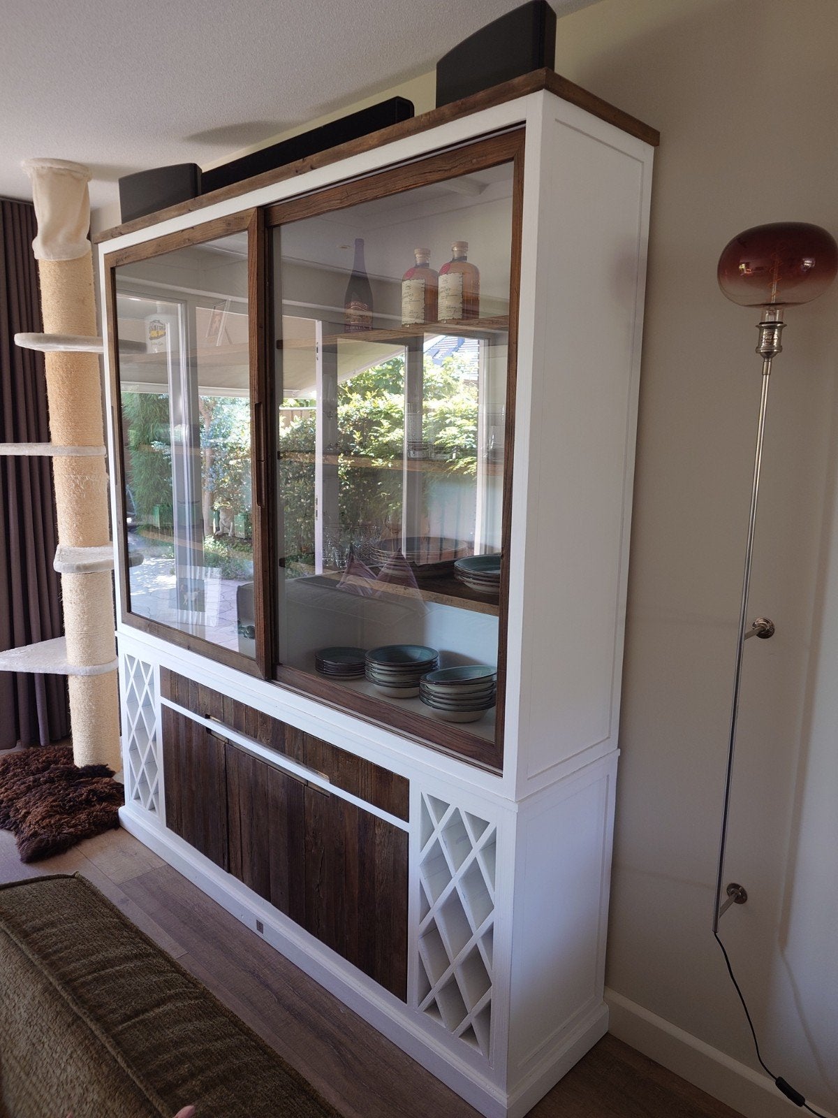 Rivièra Maison Buffetkast Hampton Wharf, Ophalen, Met deur(en), 100 tot 150 cm, Glas