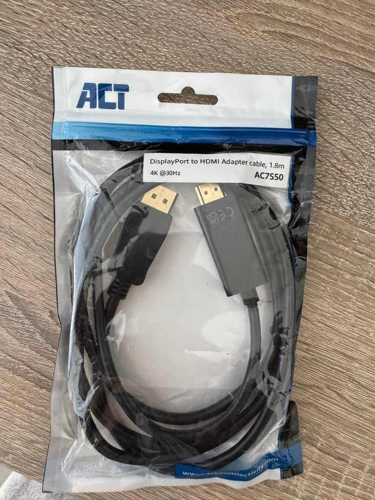 DisplayPort to HDMI Cable, Computers en Software, Pc- en Netwerkkabels, Ophalen, Nieuw