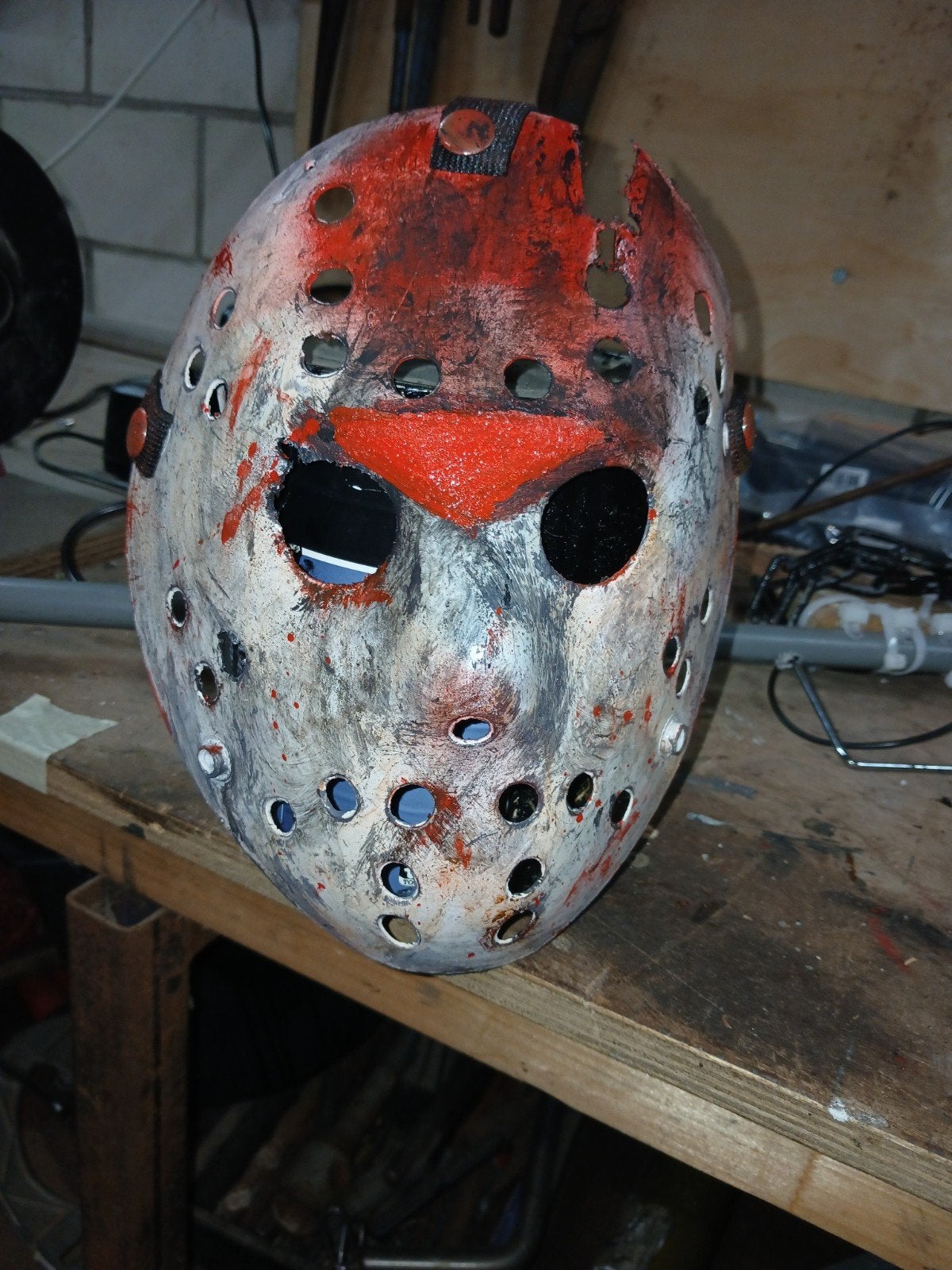 Jason Voorhees Halloween Masker - Horror Feestmasker, Ophalen of Verzenden, Gebruikt, Feestartikel, Halloween of Griezel