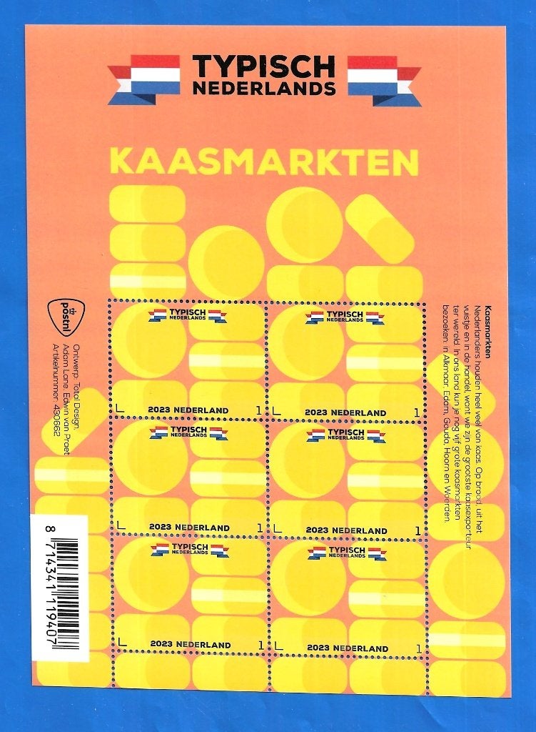 NVPH V4109 Typisch Nederlands – kaasmarkten, Verzenden, Na 1940, Postfris