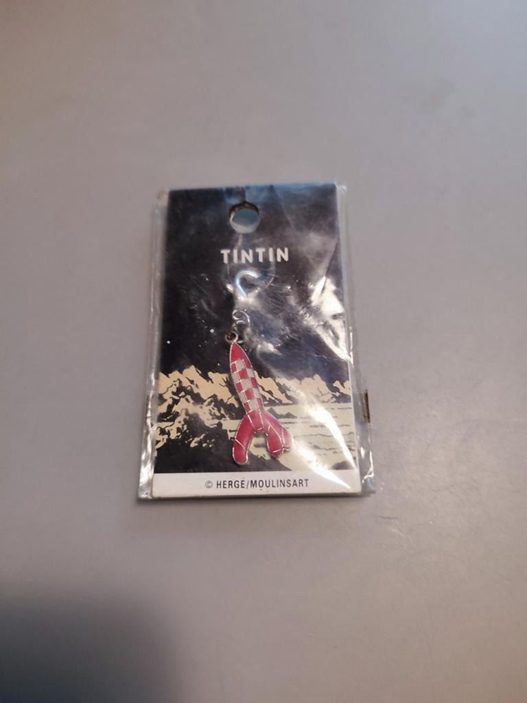 Tin Tin sleutelhanger  raket naar de maan, Ophalen of Verzenden, Nieuw