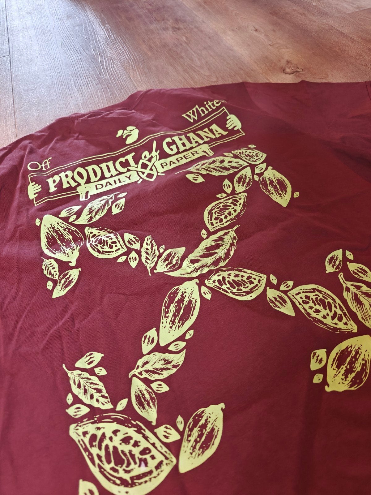 Daily Paper x Off-White Product of Ghana shirt, Maat 52/54 (L), Off-White, Meerkleurig, Nieuw