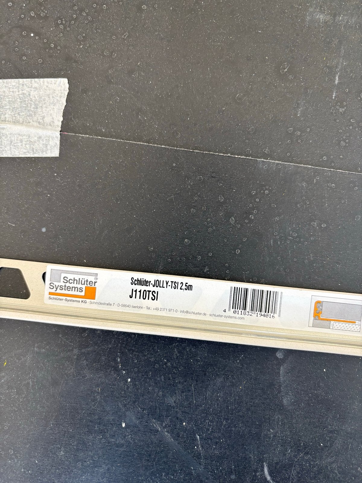 2 x Schlüter-JOLLY-TSI 2,5m J110TSI tegelprofiel, Doe-het-zelf en Verbouw, Tegels, Ophalen, Overige typen, Nieuw, Minder dan 20 cm