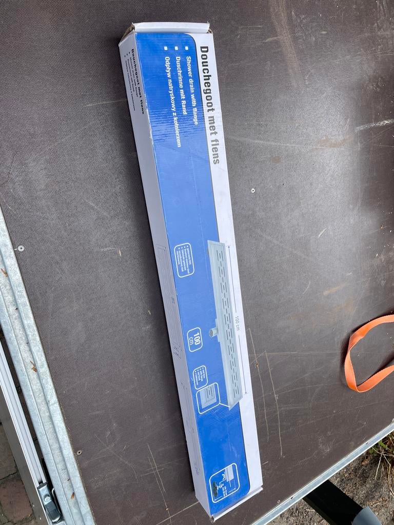 Nieuwe Douchegoot met Flens - 100 cm RVS, Ophalen, Nieuw, Rvs, Douche