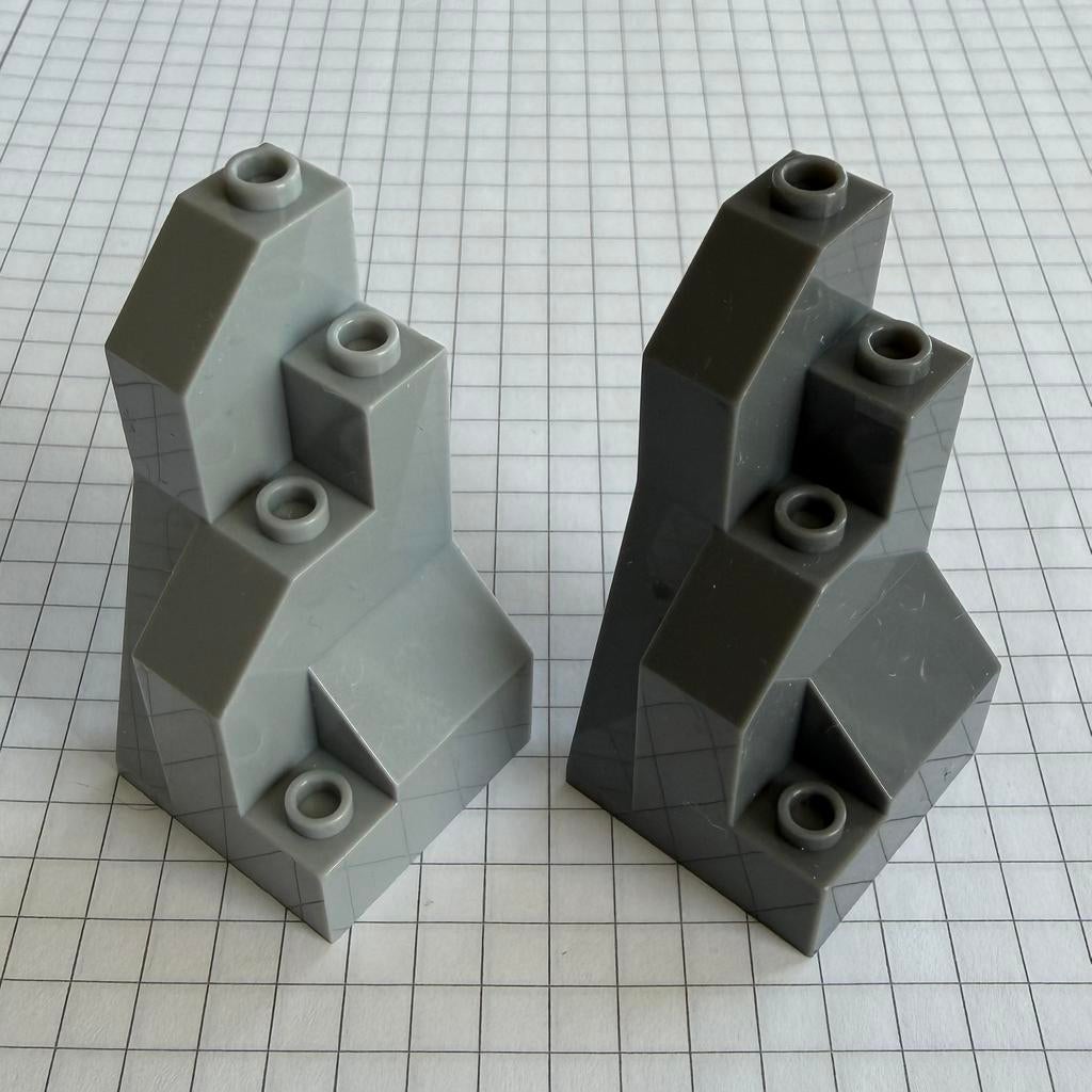 LEGO (witmerk) Rock Panels (lichtgrijs & donkergrijs), Verzenden, Gebruikt, Overige merken