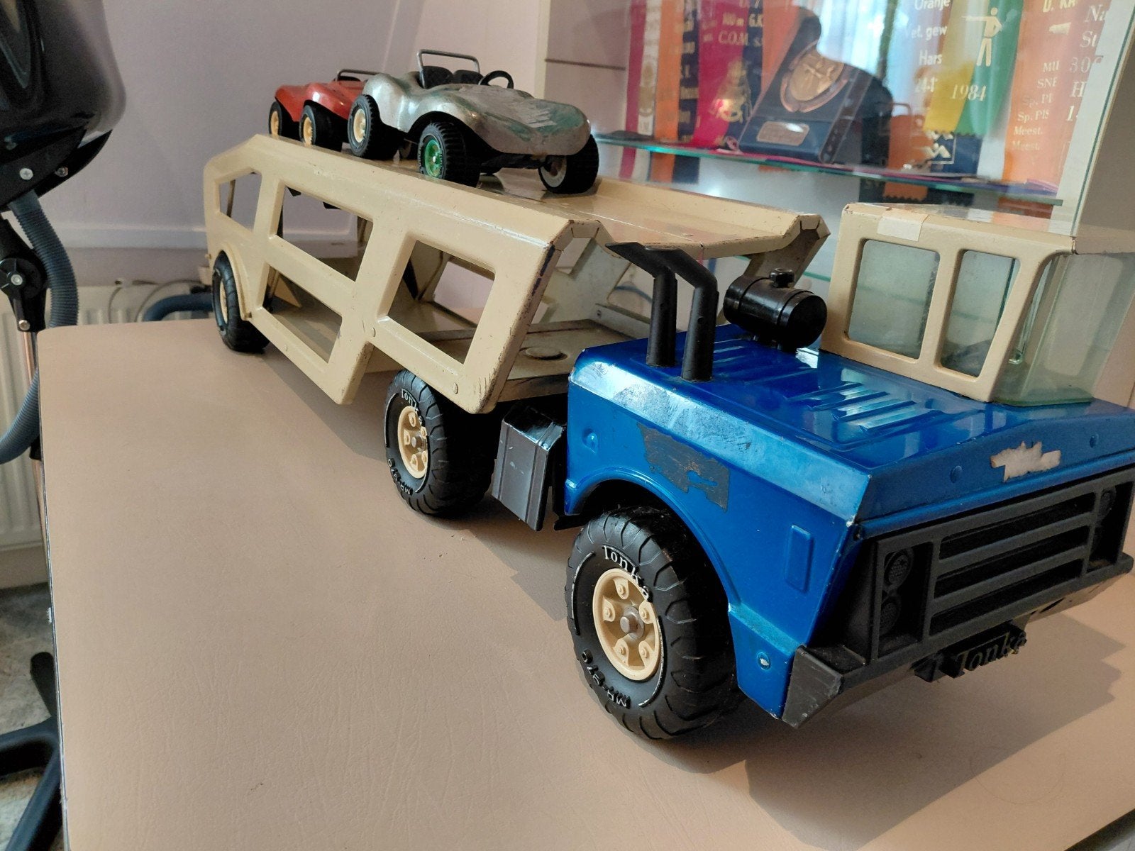 Tonka vrachtwagen met oplegger, Ophalen, Gebruikt