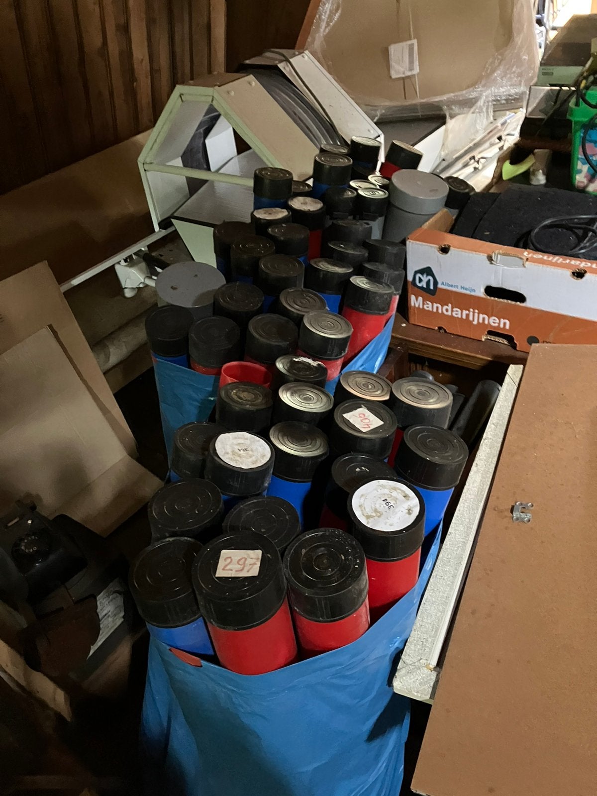 25+ stuks tekeningkoker verzendkoker koker plastic, Ophalen