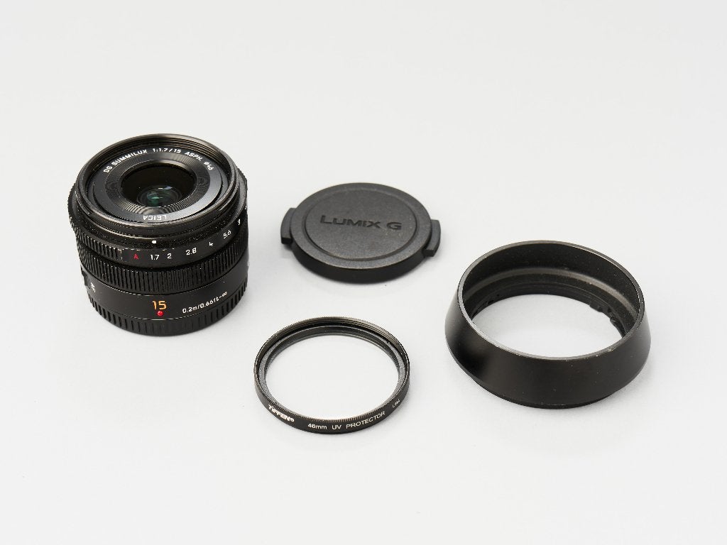 Panasonic Leica DG Summilux 15mm f/1.7 ASPH, Gebruikt, Micro Four Thirds, Panasonic, 15 mm