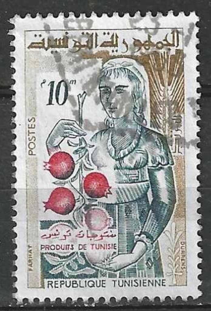 Tunesie 1959/1961 - Yvert 479 - Producten uit Tunesie (ST), Verzenden, Overige landen, Gestempeld
