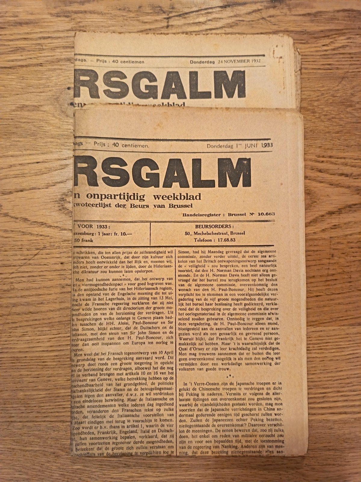 De Beursgalm - Financieel Weekblad (1932-1933), Ophalen of Verzenden, Gelezen, Krant