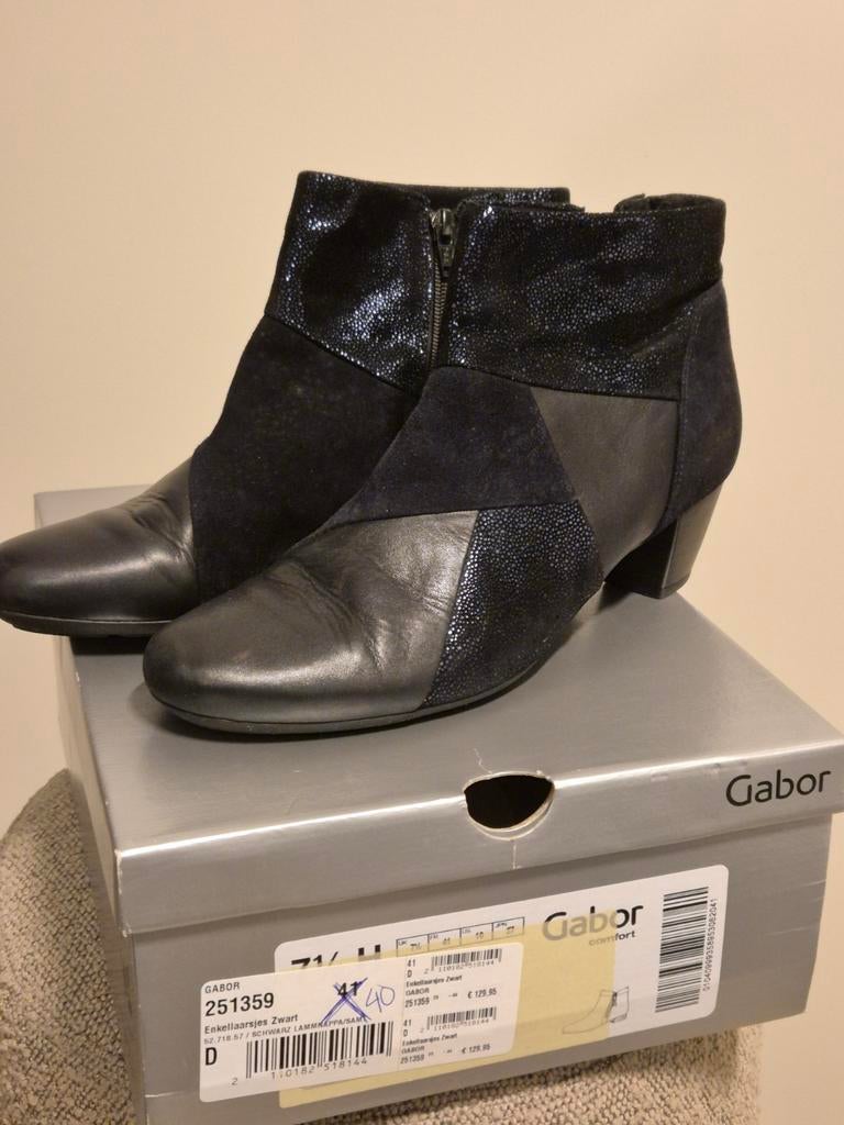 Gabor dames enkel laarsjes, blauw, maat 40, Kleding | Dames, Schoenen, Ophalen of Verzenden, Zo goed als nieuw, Blauw