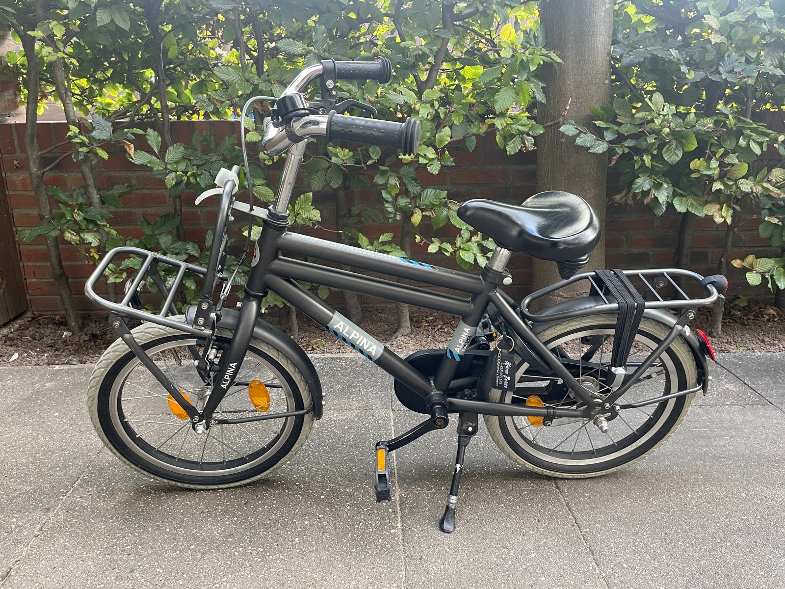Alpina cargo kinderfiets 16 inch, Fietsen en Brommers, Ophalen, Gebruikt, Terugtraprem, 16 tot 20 inch