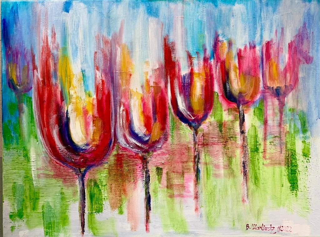 Moederdagcadeau: bloemenschilderij️, Ophalen of Verzenden