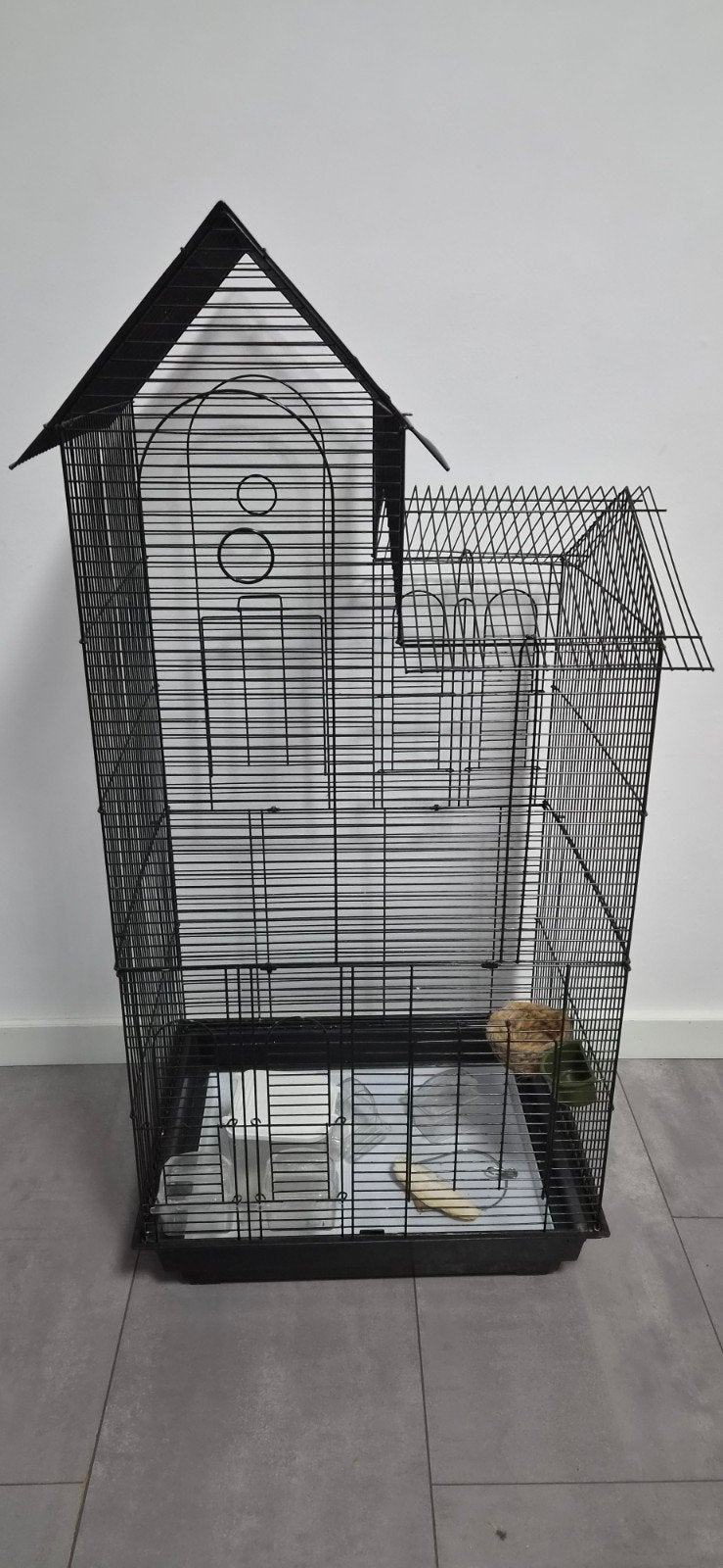 vogelkooi groot en lang, Dieren en Toebehoren, Ophalen of Verzenden, Zo goed als nieuw, Metaal, Vogelkooi