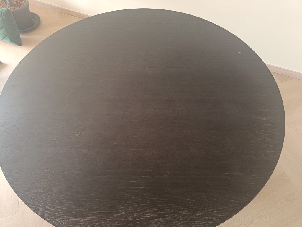 mooie, ronde eettafel te koop, Huis en Inrichting, Tafels | Eettafels, Ophalen, Gebruikt, Rond, Vijf personen of meer