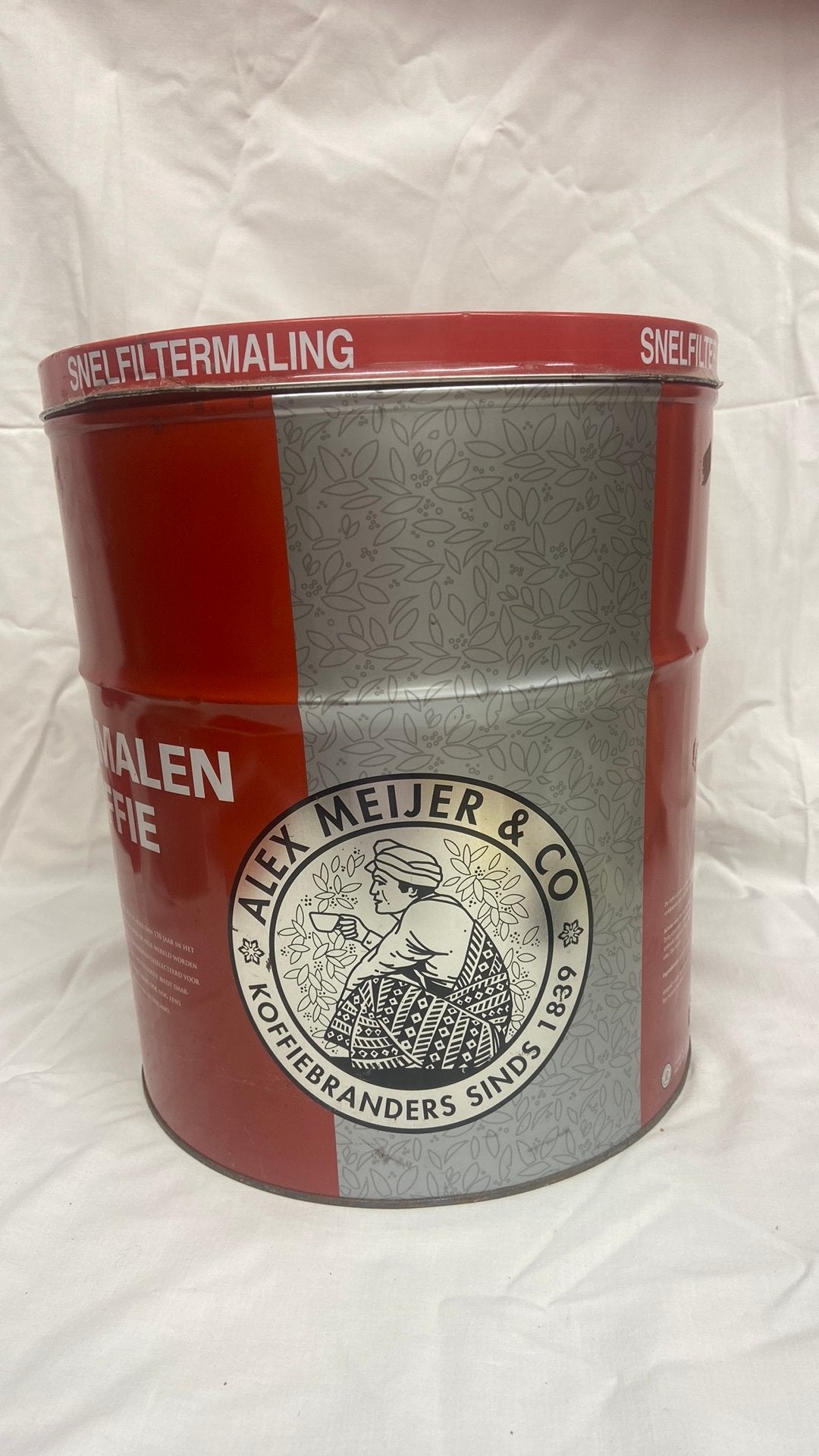 Alex Meijer gemalen koffie 5 kg., Verzamelen, Blikken, Ophalen of Verzenden, Zo goed als nieuw, Koffie