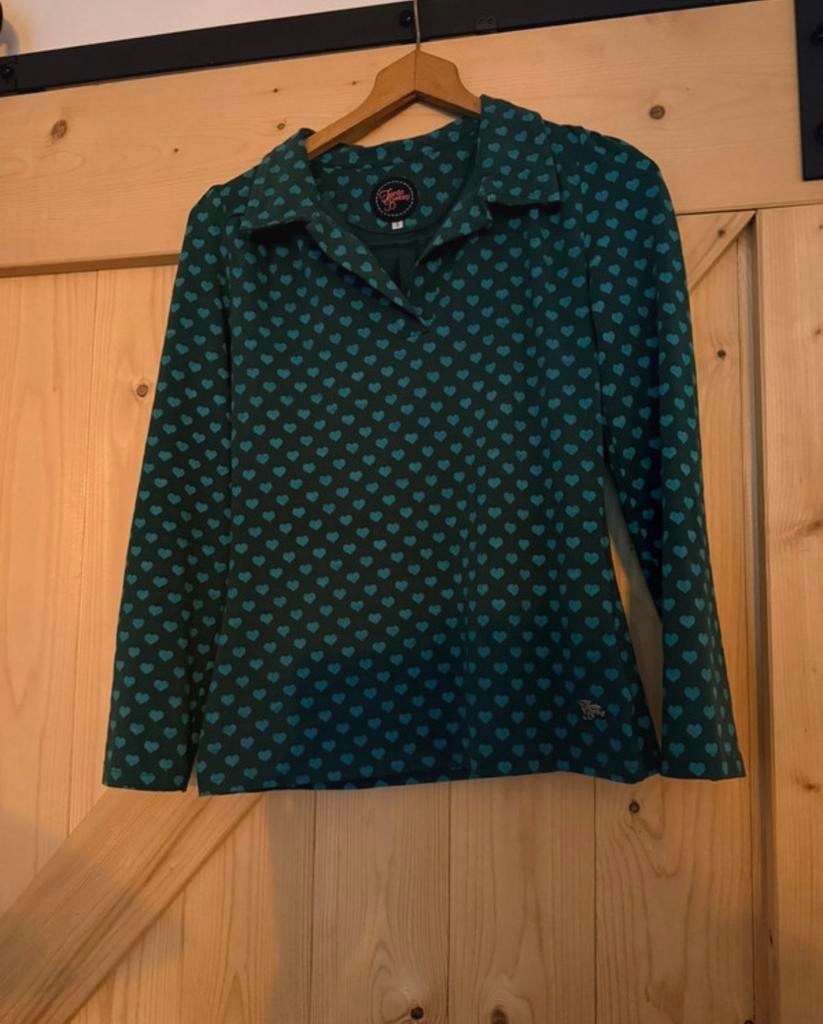 Tante Betsy blouse met hartjes, Kleding | Dames, Blouses en Tunieken, Ophalen of Verzenden, Zo goed als nieuw, Maat 38/40 (M)
