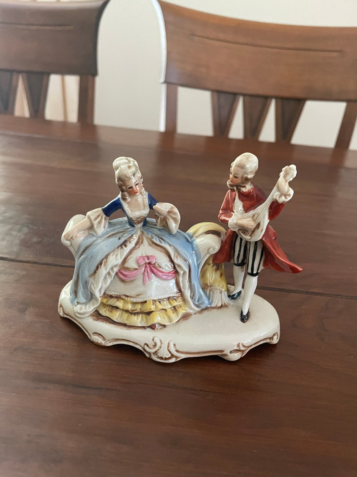Vintage Porseleinen Beeldje: Rococo Danspaar, Ophalen of Verzenden