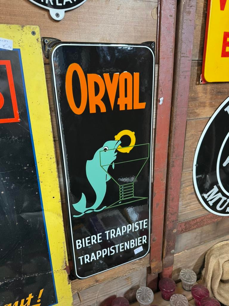 Emaille reclamebord Orval, Verzamelen, Reclamebord, Nieuw, Ophalen of Verzenden, X