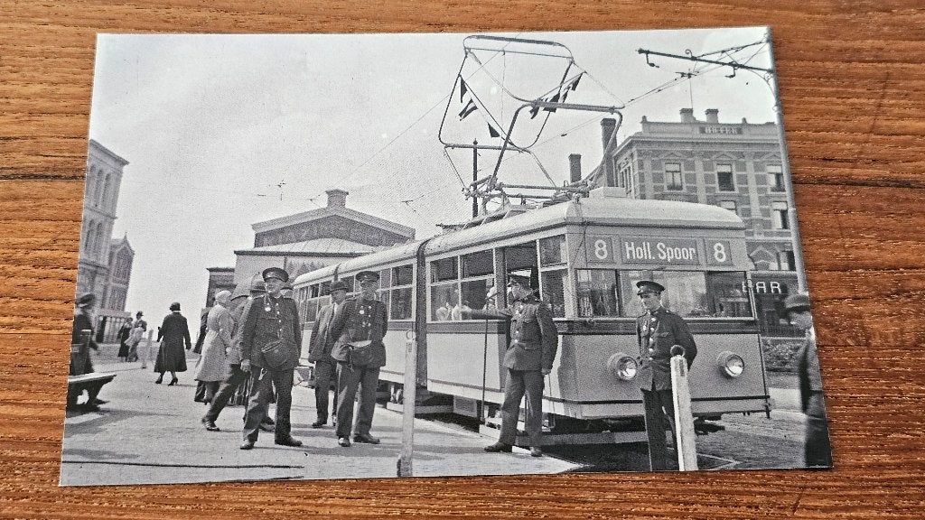Foto TRAM HTM Den Haag Harmonica tram op proef, Verzenden, Gebruikt, Tram, Overige typen