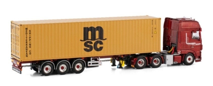 WSI DAF XF SUPER SPACE CAB +T RAILER + CONTAINER - FÜRST, Wsi, ., Nieuw, Ophalen of Verzenden
