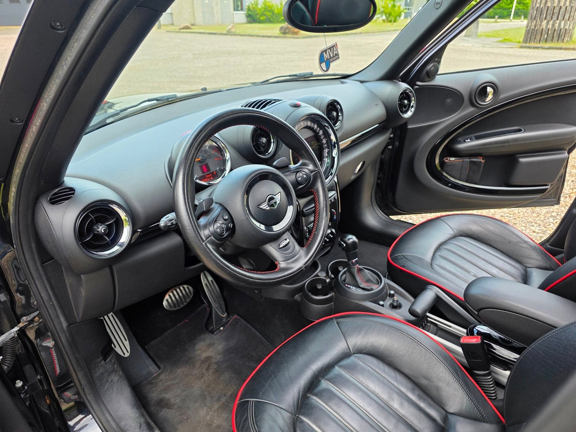 Mini Mini Countryman 1.6 John Cooper Works ALL4 Chili, Euro 5, Gebruikt, Leder en Stof, Zwart
