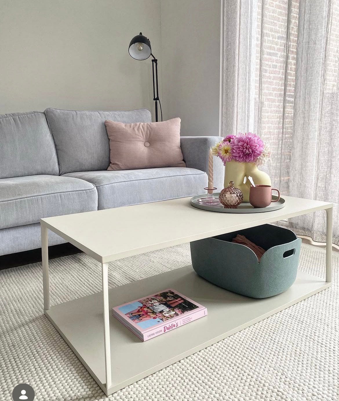 Hay Eiffel salontafel beige, Ophalen, Gebruikt, Rechthoekig, 50 tot 100 cm