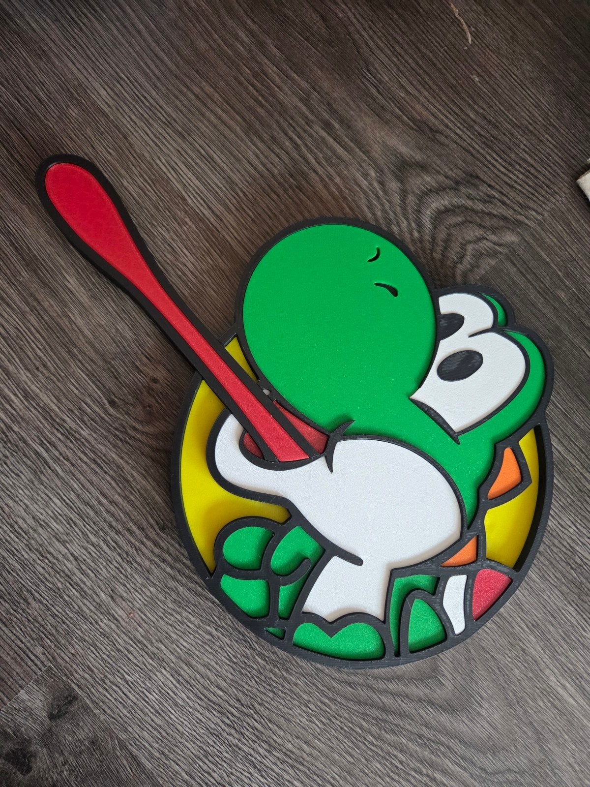 Yoshi Super Mario Fanart Muurdecoratie met Schroefgat, Ophalen of Verzenden, Nieuw