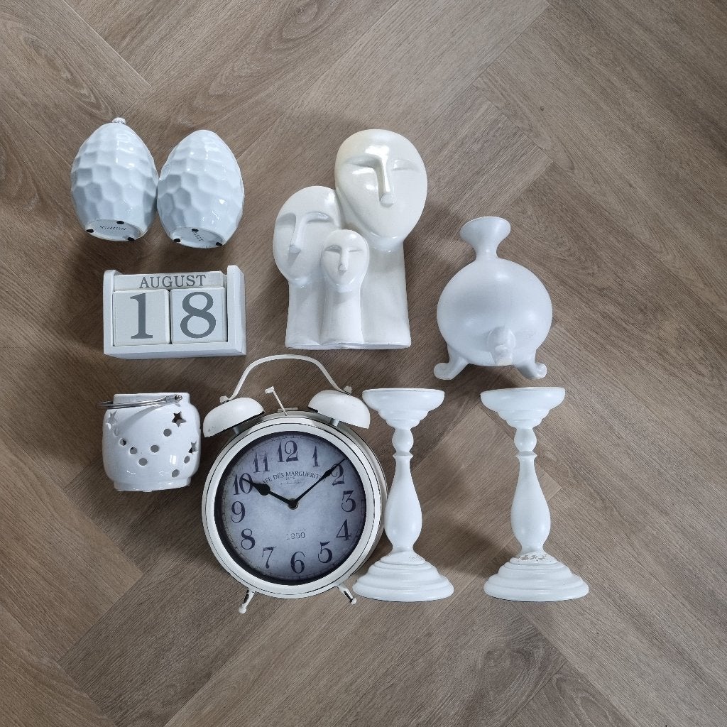 Decoratieset wit, Ophalen of Verzenden, Zo goed als nieuw, Wit