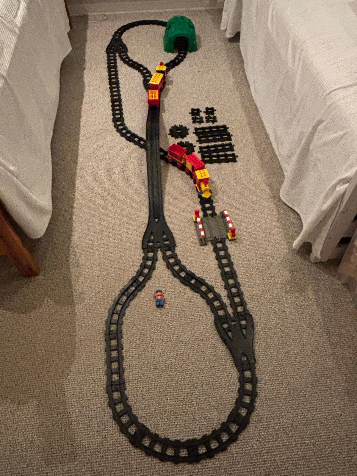 Vintage Lego Duplo grote treinbaan met tunnel en brug, Ophalen of Verzenden, Gebruikt, Jongen of Meisje