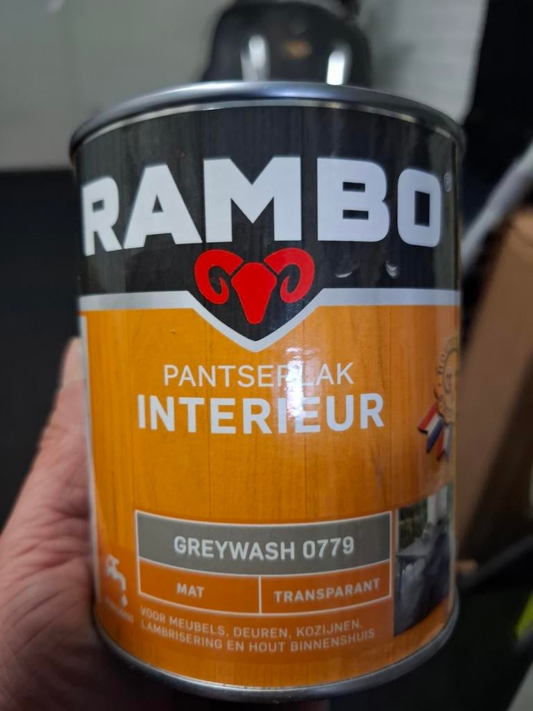 Rambo grijswax pantserlak, Minder dan 5 liter, Ophalen of Verzenden, Nieuw, Beits