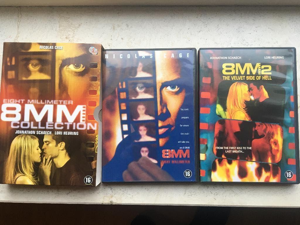 8 MM Collectie ( 2 DVD Box ) met Film 1 en 2 Nicolas Cage, Vanaf 16 jaar, Boxset, Actiethriller, Ophalen of Verzenden